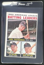 1964 Topps 1963 AL Batting Leaders Carl Yastrzemski Al Kaline Rich Rollins #8