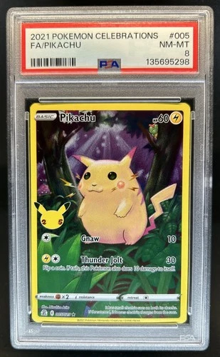 2021 Pokemon SWSH Celebrations Pikachu Holo #005/025 PSA 8