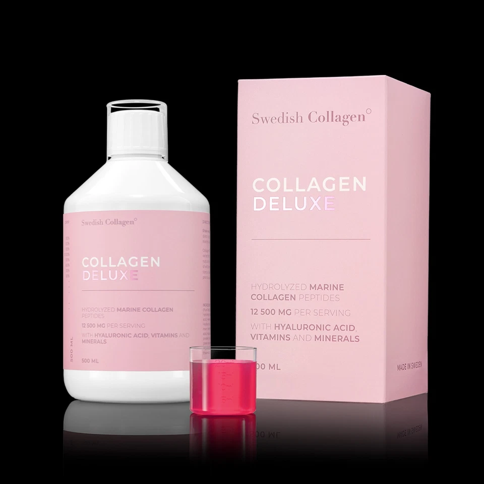 SWEDISH COLLAGEN Swedish Marine Collagen Deluxe Hyaluronic Acid Vitamins Minerals Proven Results