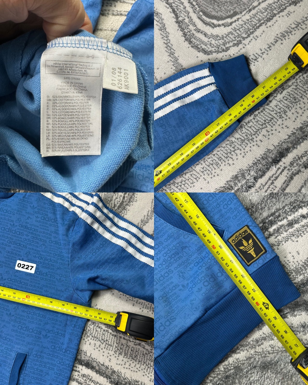 VTG Adidas Originals 2000s Blue Olympics Pictograms 76 Erco Small Track Jacket image 7