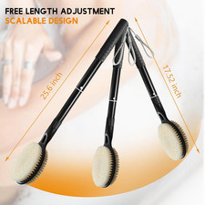 Back Scrubber with Soft and Stiff Bristles 17 -25 Long Handle Dual-Sided Shower