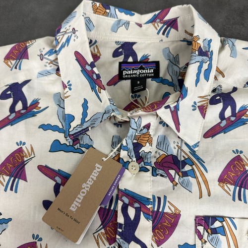 Patagonia Kurzarm Button Down Herren Gr. S All Over Print leicht - Bild 3 von 8