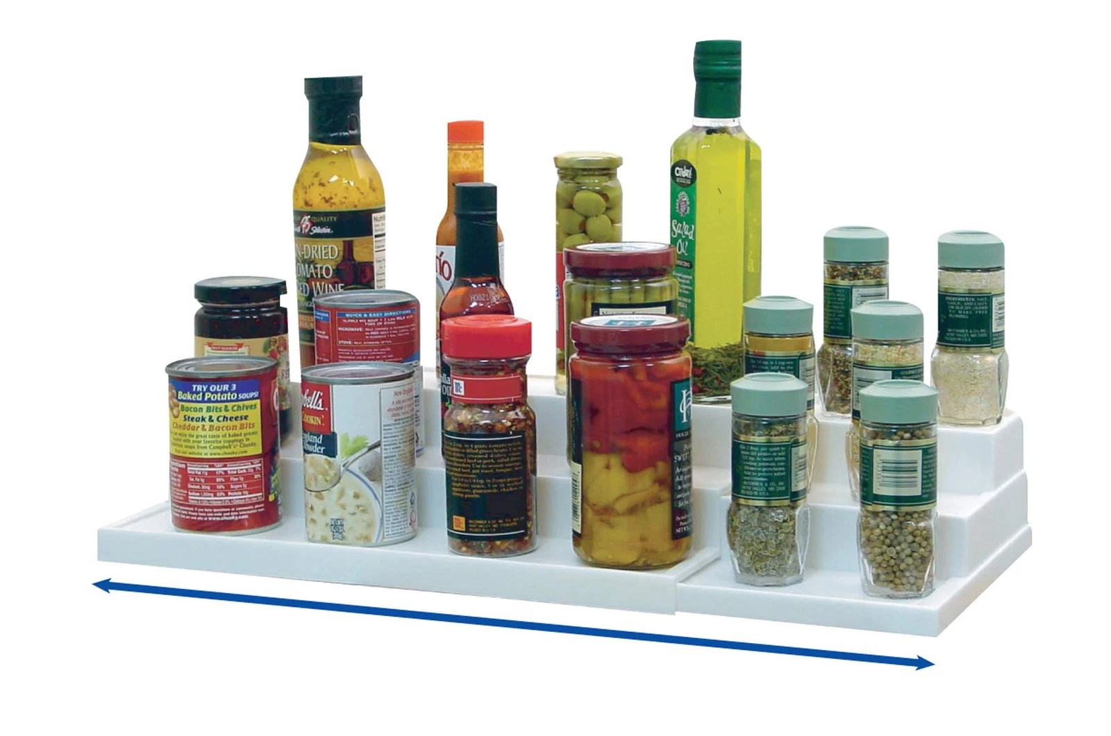 Dial Industries, Adjustable Expand-A-Shelf Spice Rack, 3 Tier