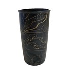 EUC Starbucks Black Gold Swirl Marble Ceramic Travel Tumbler Mug 12 oz w Lid — photo 5