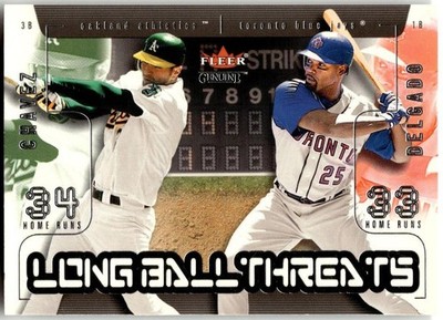 2003 Fleer Genuine #10LB Eric Chavez / Carlos Delgado Long Ball Threats