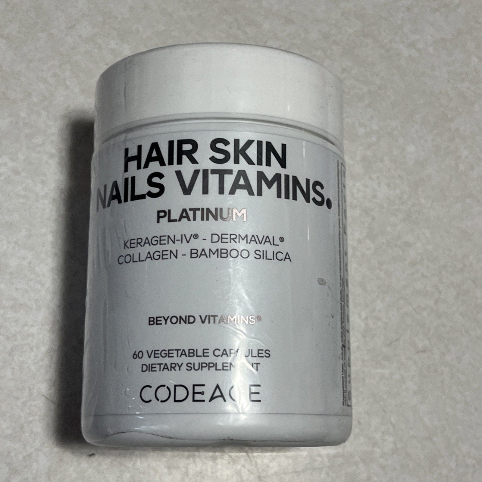 Hair Skin Nails Vitamins, Platinum, 60 Vegetable Capsules