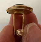 Pioneer Gold Tone & Black Horse Head Cuff Links Vintage round — photo 8