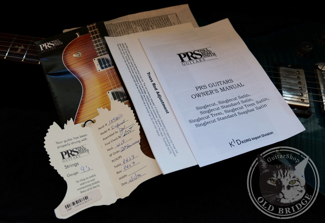 PRS 20th Anniversary Singlecut 10 Top Royal Blue Guitar Used