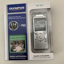 Olympus WS-801 Digital Voice Recorder 2GB Silver New Sealed