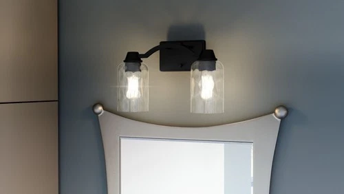 Quoizel ACA8613 Acacia 2 Light 14"W Vanity Light - Nickel - Picture 2 of 12