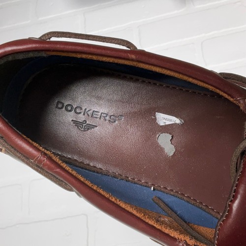Dockers Boat Shoes Men 12M Brown Leather Loafers Burgundy Comfort 90-1449 - Picture 3 of 8