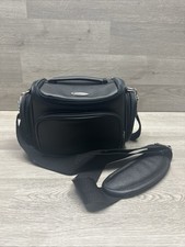 Targus Black Leather Travel Camera Shoulder Bag With Strap - Multi Pocket Nice