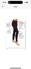 NWT Felina Womens Wide Waistband Soft Leggings Black 1 pack