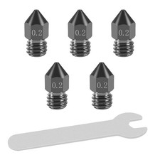 Hardened Steel Nozzles MK8 3D Printer 5 Pcs 0.2mm