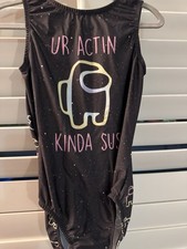 Rose Gymwear GYMNASTICS dance LEOTARD Child Large CL size 12 AMONG US acting sus