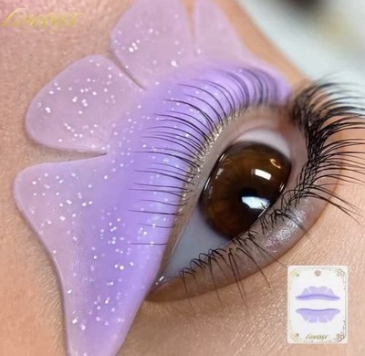 LOMANSA Reusable Lower Soft Eye Pads for Eyelash Lift , Purple (1 Pair)