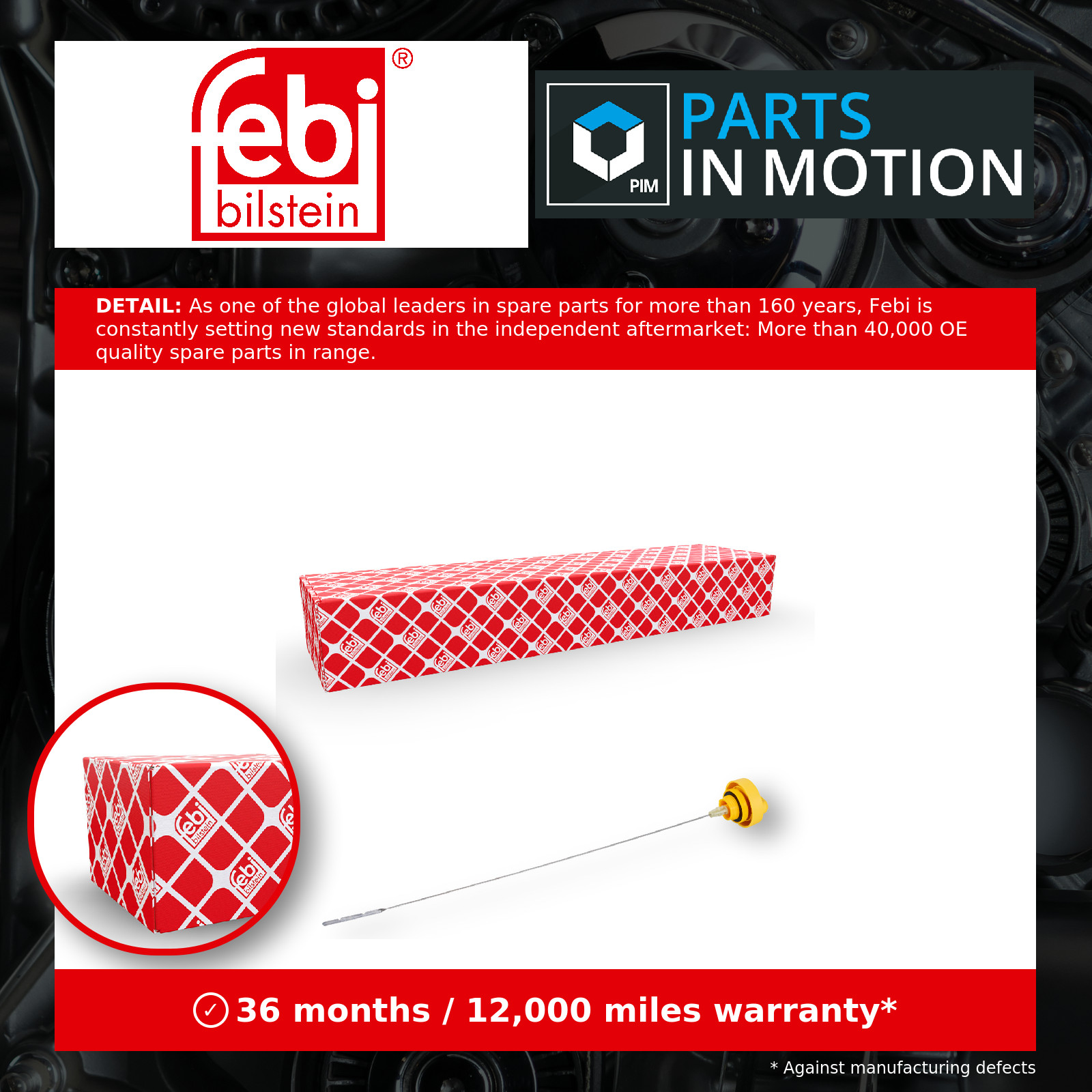 Dip Stick fits RENAULT TRAFIC Mk2 1.9D 2001 on Oil 8200138515 8200839252 Febi