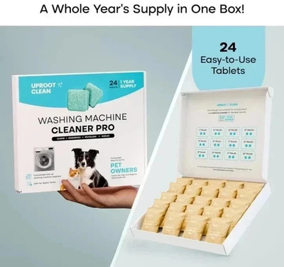 #ad Uproot Clean Washing Machine Cleaner Tablets 24 Pack for a 12 Month Supply. Fo $23.00