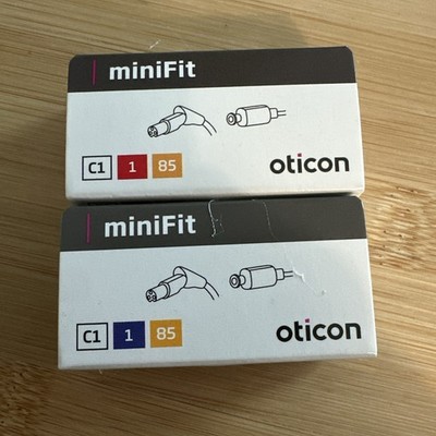 Set Of Oticon MiniFit C1 Detect (1-85-R, 1-85-L) Receivers  Size 1
