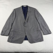 Custom Made Plaid Loro Piana Italy Super 130s Wool 2 Button Sports Coat Men 50L