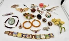 Antique costume Jewelry Estate lot, Bakelite, gold-filled, 14k , And Much More