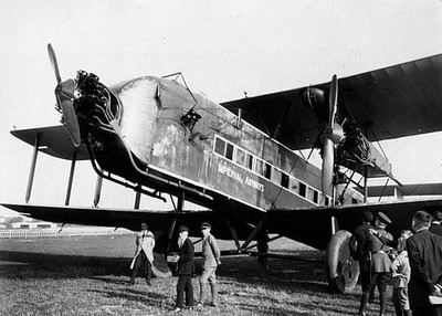An Armstrong Whitworth Argosy biplane airliner, 1920s Historic Old Photo