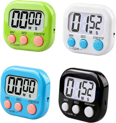 4 Stück Digitale Zeitschaltuhr für Kinder, Küchentimer zum Kochen mit Magnetfuß, Cooki