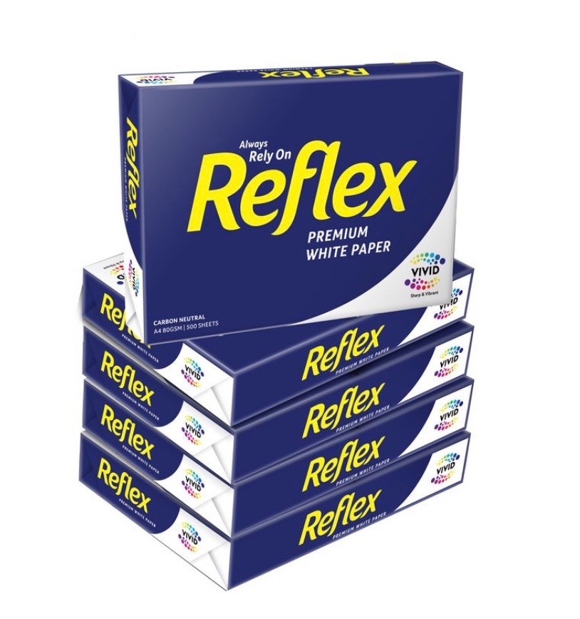 Reflex A4 Copy Paper Total 2500 Pages 5 x Reams Premium White 80Gsm 500 ...