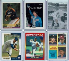 (Lot of 6) NOLAN RYAN Baseball Trading Card Lot - Parallel/Insert -MLB HOF (L24)