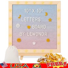 Thick Felt Letter Board W/ Lights Changeable Letters Message Sign Home Decor New