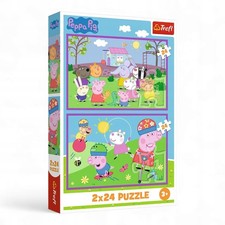 Puzzle 2x24 Peppa Pig - Peppa al parco giochi