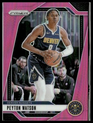 2024-25 Panini Prizm #133 Peyton Watson Prizms Pink #/249