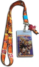 *NEW* Dragon Ball: Battle of Gods Lanyard with ID Holder and Goku Rose PVC Charm