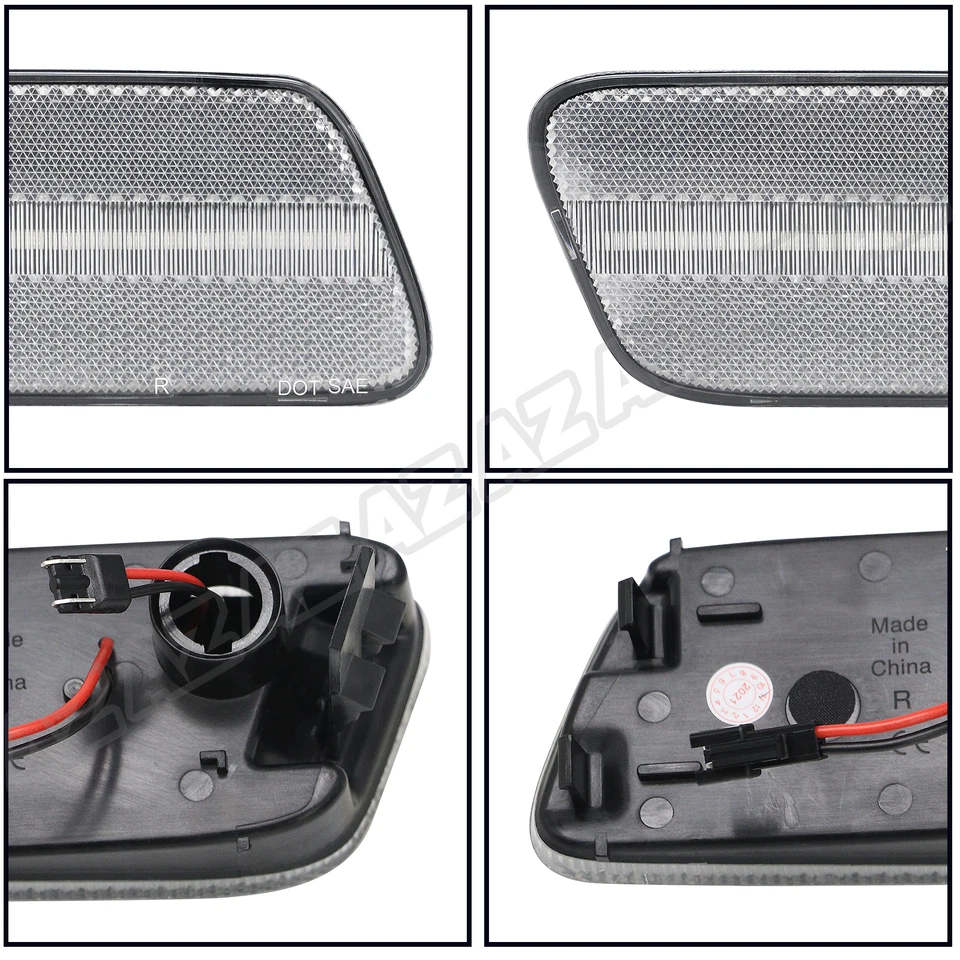 2PC LED Bumper Side Marker Light Lamp Clear For 96-02 Mercedes Benz W210 E-Class — 第 4/4 张图片