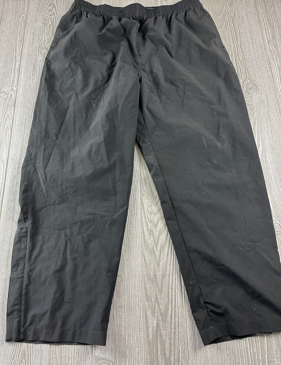Walter Hagen Pants 2XL Black Straight Zip Leg Golf Rain Pant Elastic Waist  XXL