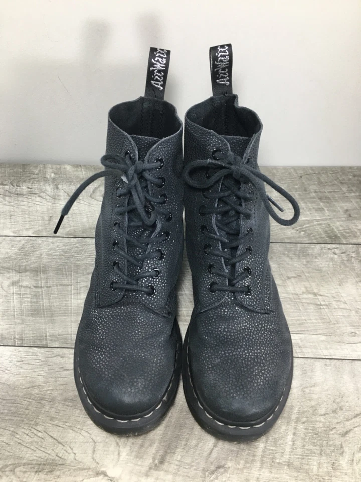 Dr Martens Pascal Black Leather Combat Punk Goth Womens Boots Size 5 UK US 7 Doc - Image 3 of 4