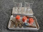Billet Aluminum,  Shot glass Coster/ Change Dish