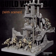 1:35 resin figure model kit Original Battle 1944 Soldier with Scene Unassembled