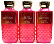 NEW 3 BATH  BODY WORKS BAHAMAS PASSIONFRUIT  BANANA FLOWER SHOWER GEL 10 FL OZ