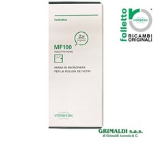 MF100 VORWERK CONFEZIONE 2 PANNI IN MICROFIBRA PER LAVAVETRO FOLLETTO VG100