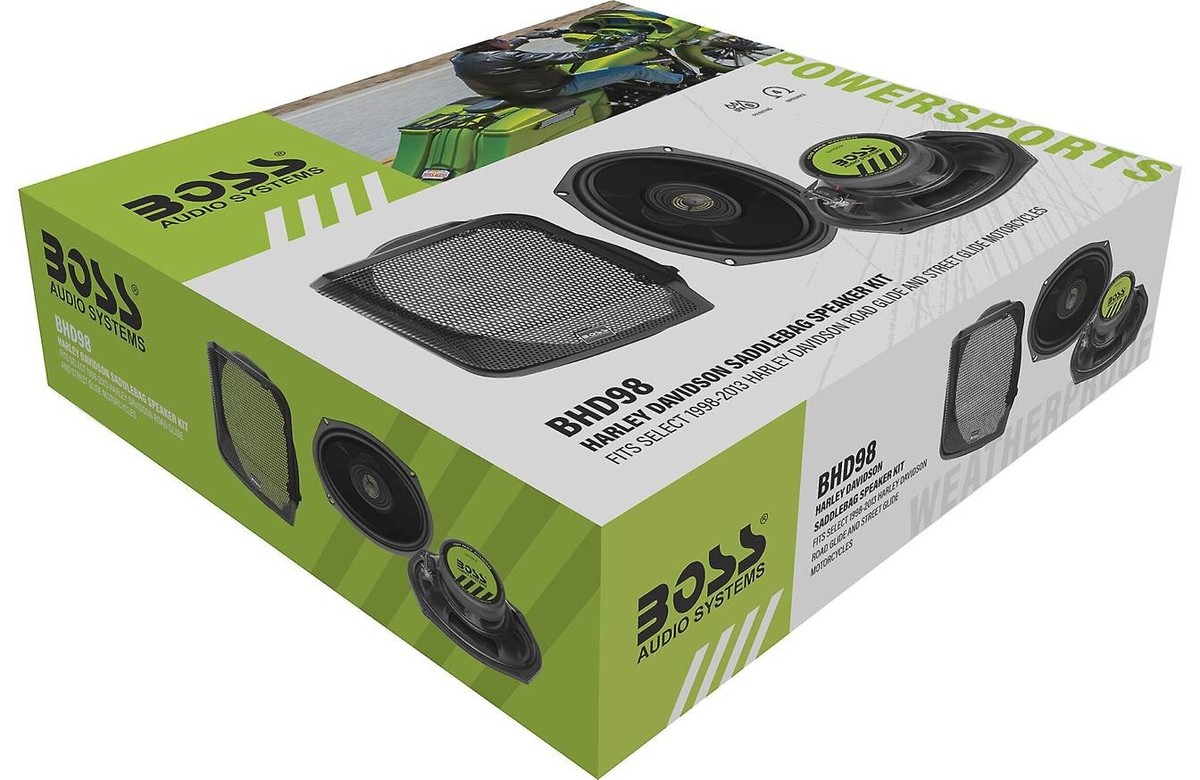 Boss Audio BHD98 Rear Saddlebag Speaker Kit 6 x 9 Harley Touring