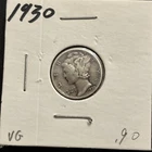 1930-P Mercury Dime F Fine 90% Silver B08