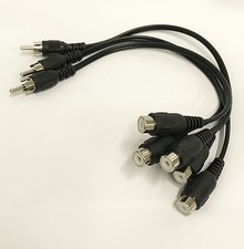  Lot 3  6" RCA Adapter 1 Male To 2 Female Audio Splitter