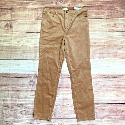 LOFT Women s The Skinny High Rise Brown Corduroy Pants Size 32 Regular NWT $69