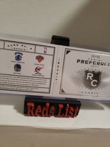 2011 Preferred Rookie Booklet Wall Pondexter Fields Hayward Udoh Crawford 39/99 - Picture 20 of 22