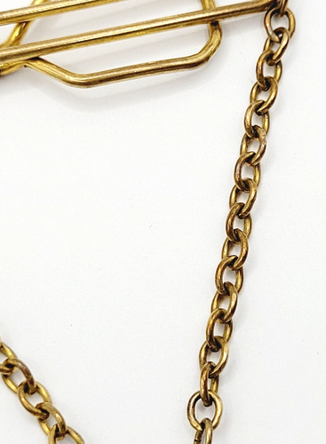 WW2 Era Ruptured Duck Discharge US Military Dress Tie Clasp Chain & Two Buttons - Bild 15 von 18