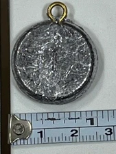 100 Qty Round 1 oz Lead Flat Coin River Sinkers FREE SHIPPING