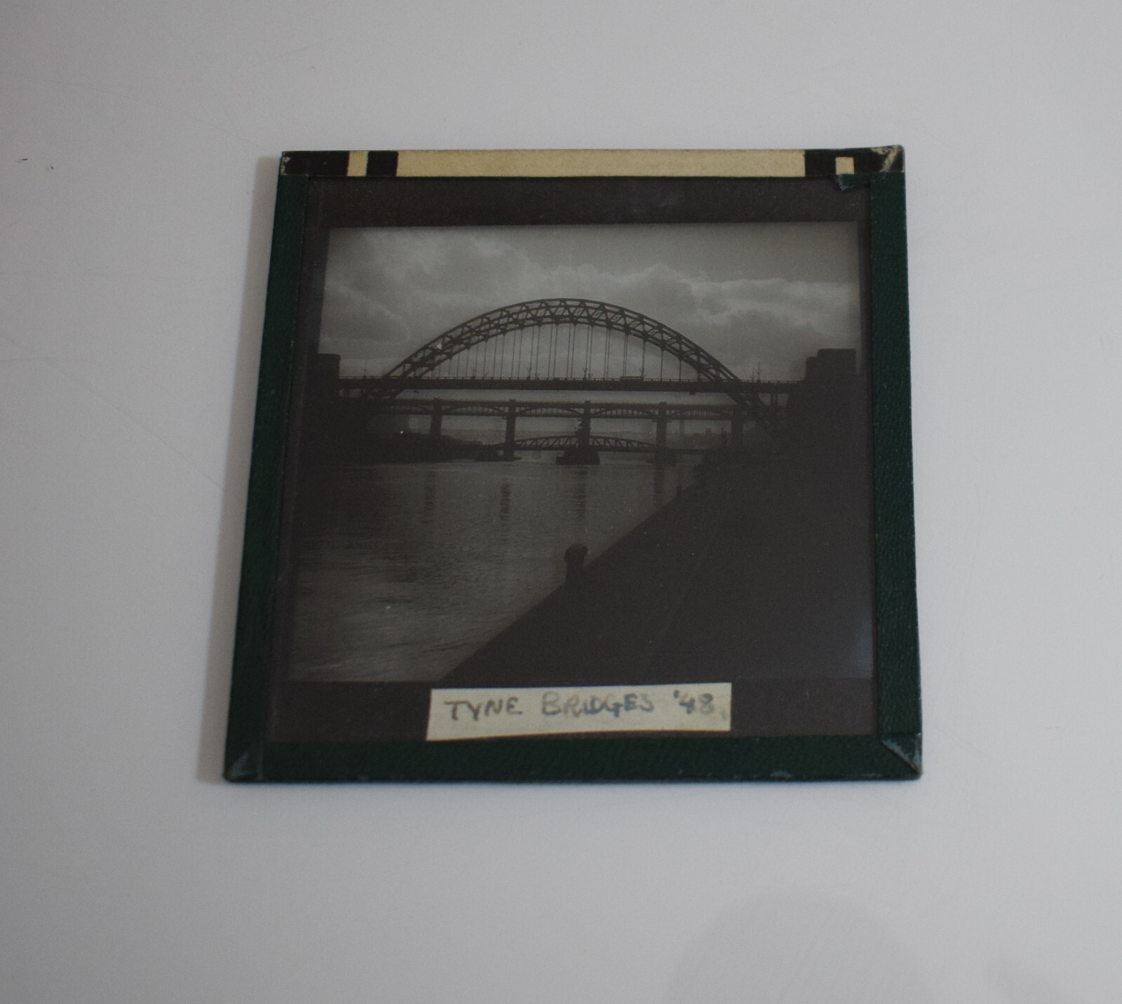 TYNE BRIDGES NEWCASTLE DATED 1948 Magic Lantern Slide PHOTOGRAPH VINTAGE 