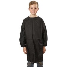 Apron Nylon Black Colour Long Sleeved Painting Crafts 81cm Drawing School