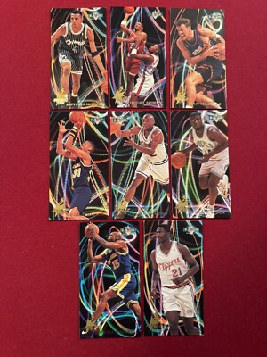 1994-95 Fleer NBA Jam Session Flashing Star Complete 8 Card Set, Penny,Sprewell